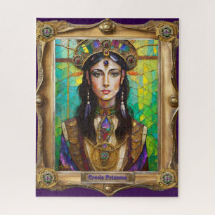 Mardi Gras Realm Portraits - The Creole Princess Jigsaw Puzzle
