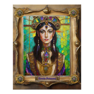 Mardi Gras Realm Portraits - The Creole Princess Poster