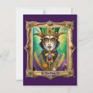 Mardi Gras Realm Portraits - The King Postcard