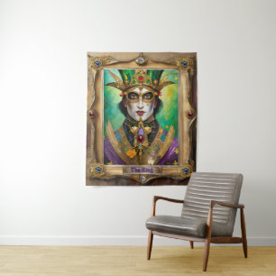 Mardi Gras Realm Portraits - The King Tapestry