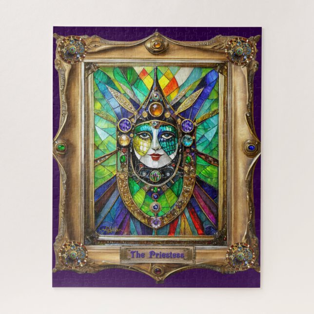 Mardi Gras Realm Portraits - The Priestess Jigsaw Puzzle (Vertical)