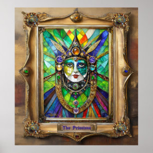 Mardi Gras Realm Portraits - The Priestess Poster
