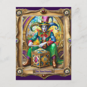 Mardi Gras Realm Portraits - The Time Traveller Postcard