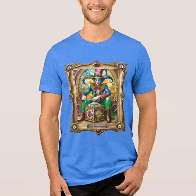Mardi Gras Realm Portraits - The Time Traveller Tri-Blend Shirt (Front)