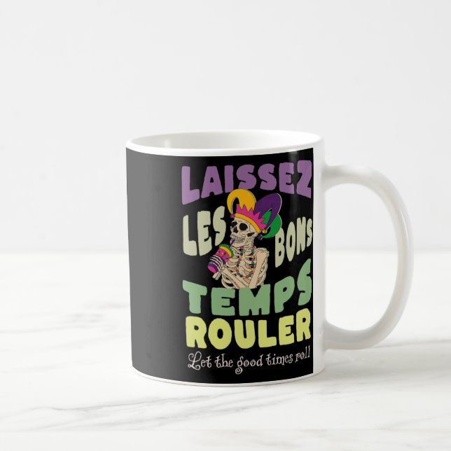 Mardi Gras Retro Style  Coffee Mug (Right)