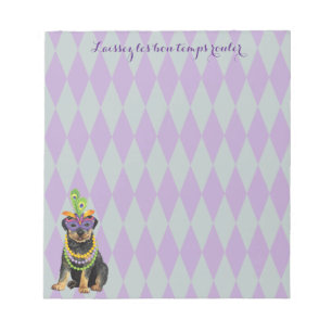 Mardi Gras Rottweiler Notepad