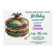 Mardi Gras Royal Macaron Birthday