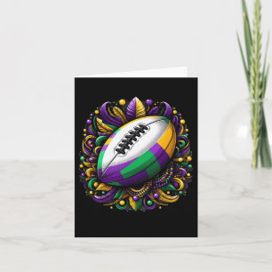 Mardi Gras Rug Rugby Footbyll  Card
