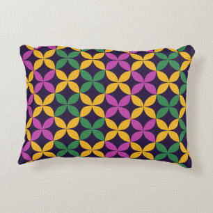Mardi Gras Seven Circles Decorative Cushion