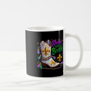 Mardi Gras Shake Your Bootie Bead Boot Carnival Pa Coffee Mug