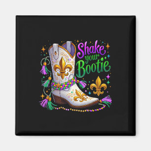 Mardi Gras Shake Your Bootie Bead Boot Carnival Pa Magnet
