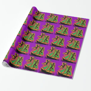 Mardi Gras Ship of Fools Wrapping Paper