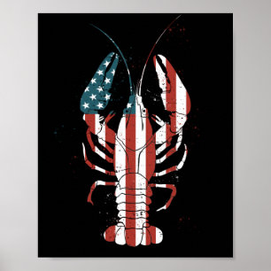 Mardi Gras Shirt Fleur De Lis Crawfish Flag Poster