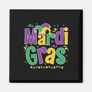 Mardi Gras Shirt Fun 2025 Mardi Gras Party Kids Me Magnet