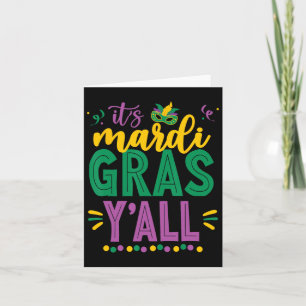 Mardi Gras Shirt Fun 2025 Mardi Gras Y'all Mens Wo Card