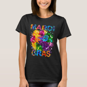 Mardi Gras Shirt Mask Watercolor Women Men Boys Gi