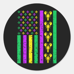 Mardi Gras Shirts For Men Mardi Gras Outfit For Wo Classic Round Sticker