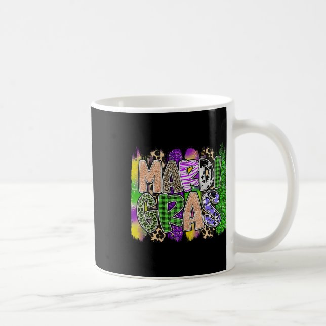Mardi Gras Shirts For Woman Leopard Pattern Funny  Coffee Mug (Right)