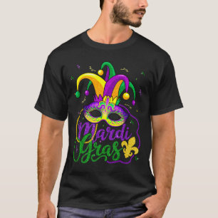 Mardi Gras Shirts For Women Kids Men Beads Mask Fe