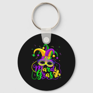Mardi Gras Shirts For Women Kids Men Beads Mask Fe Key Ring
