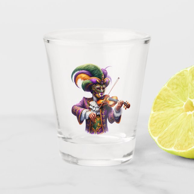Mardi Gras  Shot Glass (Front)