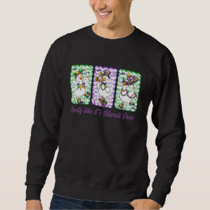 Mardi Gras Silly Goose Fat Tuesday Carnival New Or Sweatshirt