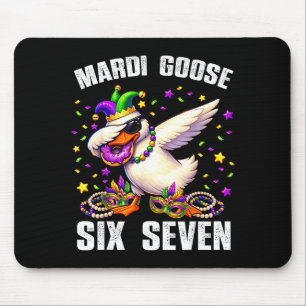 Mardi Gras Silly Goose Six Seven 67 Funny Meme Dab Mouse Pad