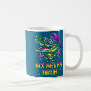 Mardi Gras Six Seven Bruh Mardigator Alligator 6 7 Coffee Mug