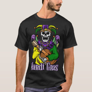 Mardi Gras skeleton guitar  costume 2023 woman men T-Shirt