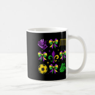 Mardi Gras Soccer Coquette Bow Fat Tuesday Nola Pa Coffee Mug