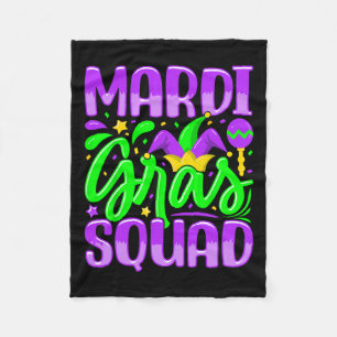 Mardi Gras Squad 1 Fleece Blanket