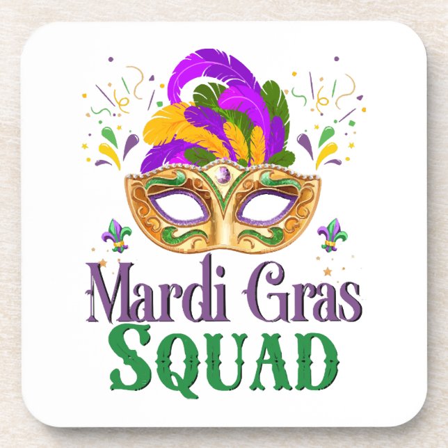 Mardi Gras Squad Coaster (Front)