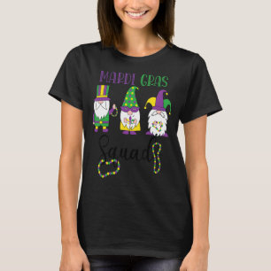 Mardi Gras Squad Gnomes Jester Hat Gnomes Men Wom T-Shirt