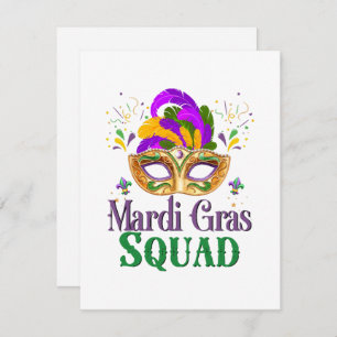 Mardi Gras Squad Holiday Card