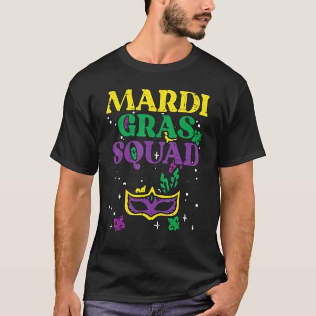 Mardi Gras Squad Mask Louisiana Mardi Gras Women M T-Shirt (Front)