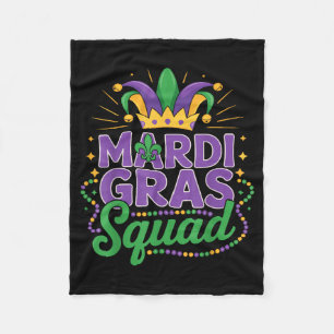 Mardi Gras Squad Matching Group Cruise Crew Party Fleece Blanket