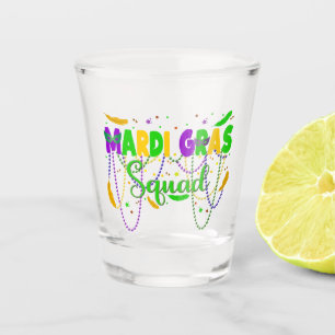 Mardi Gras Squad NOLA New Orleans Parade  Shot Glass