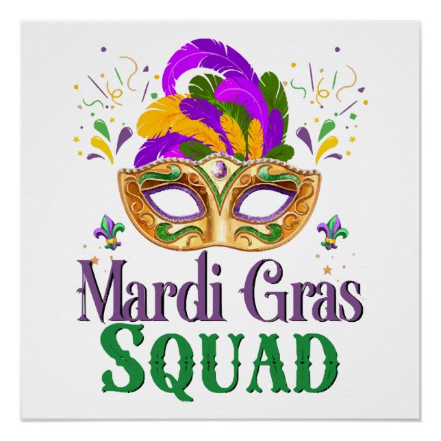 Mardi Gras Squad Poster (Front)