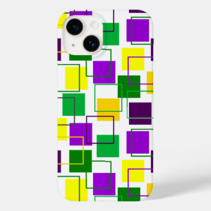 Mardi Gras Squares and Outlines  Case-Mate iPhone 14 Case