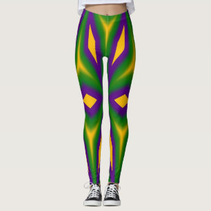 Mardi Gras Star 3598 Leggings