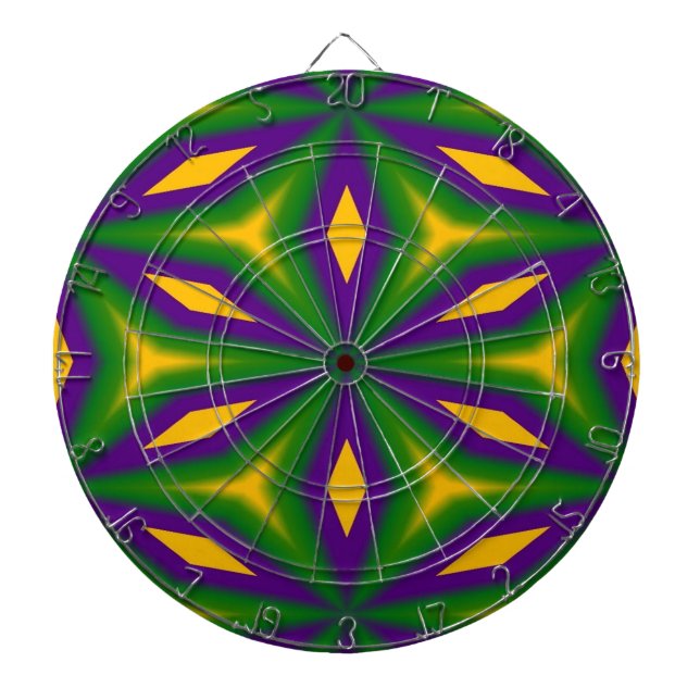 Mardi Gras Star Dartboard (Front)