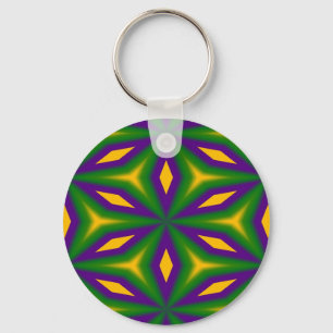 Mardi Gras Star Key Ring