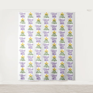 Mardi Gras   Step and Repeat Photo Backdrop Tapestry