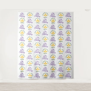 Mardi Gras   Step and Repeat Photo Backdrop Tapestry