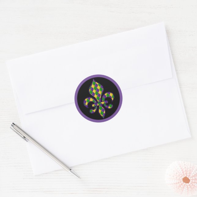 Mardi Gras Sticker (Envelope)