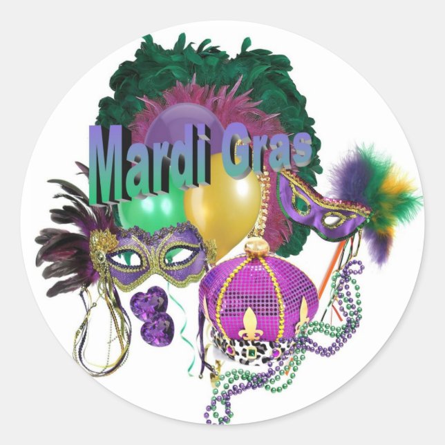 Mardi Gras Sticker (Front)