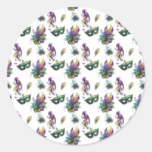Mardi Gras Sticker (Front)