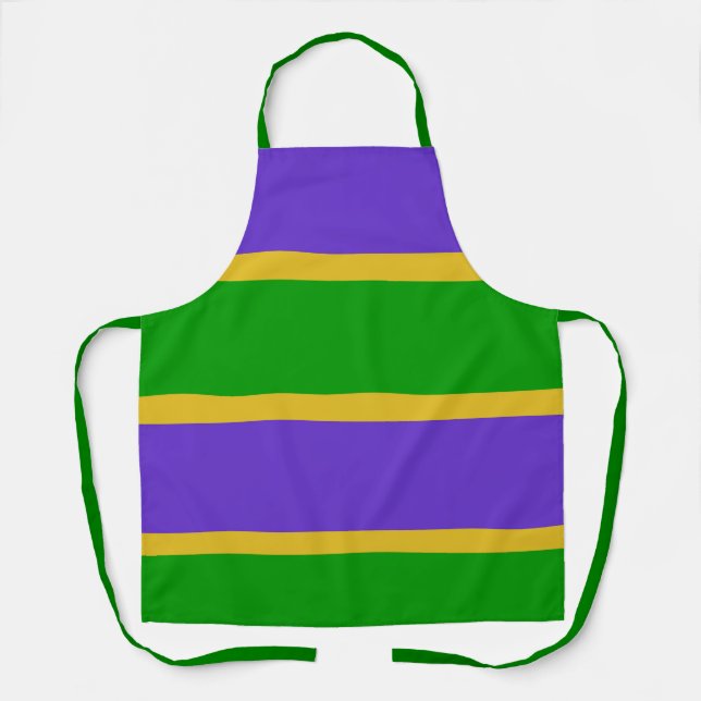 Mardi Gras Stripes  Apron (Front)