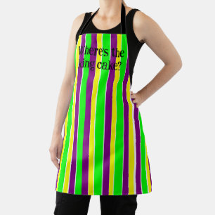 Mardi Gras Stripes Apron