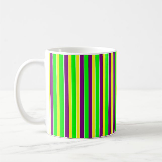Mardi Gras Stripes Coffee Mug (Left)